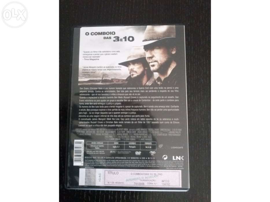 DVD “O comboio das 3 e 10" original, novo