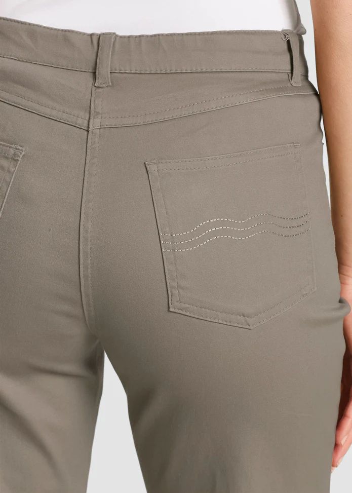 Bonprix elastyczne spodnie wygodne kieszenie proste 52 vv