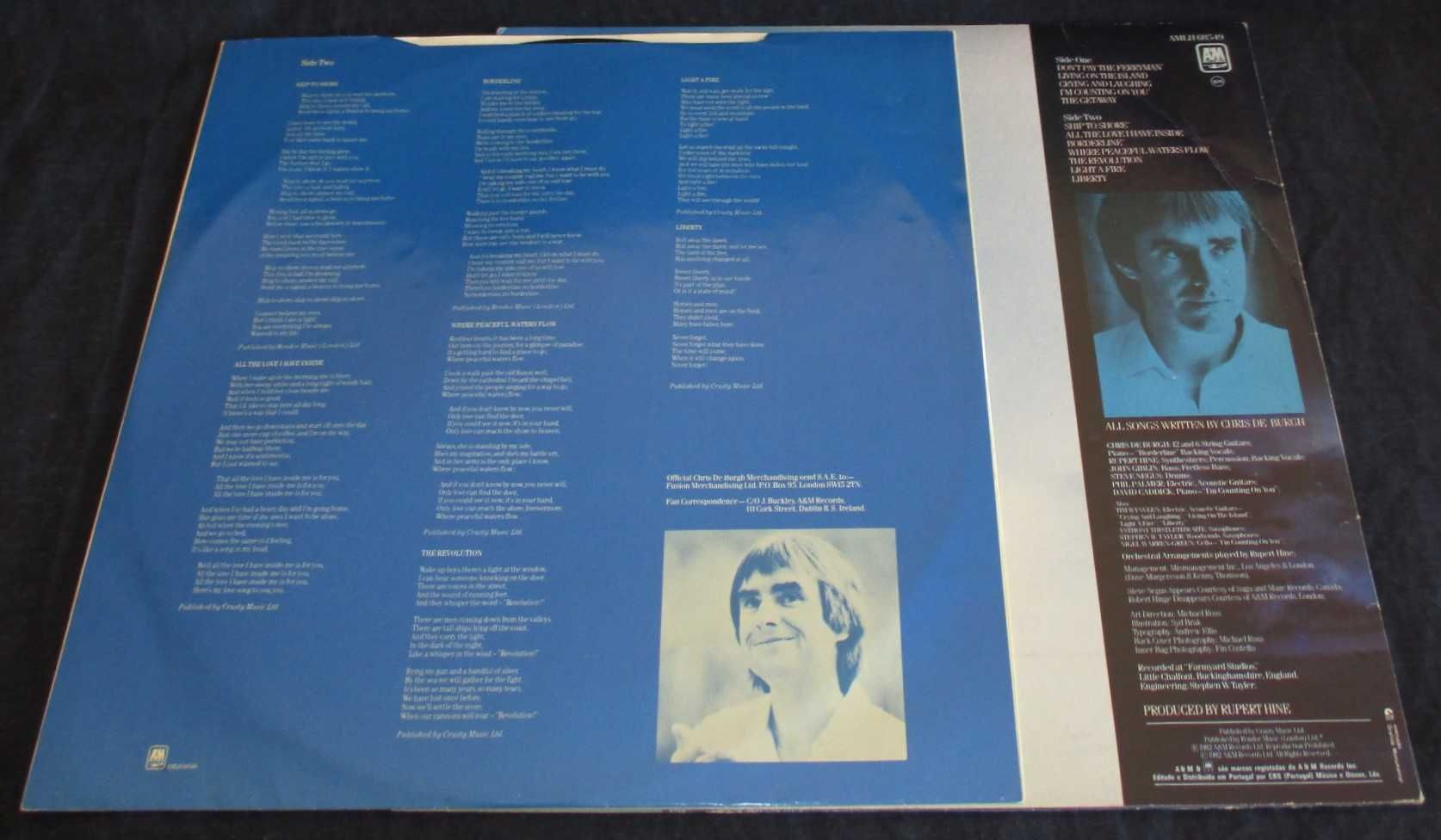 Disco LP Vinil Chris De Burgh The Getaway