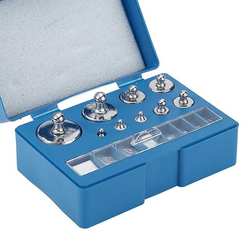 Kit Calibração Balanças inox, 17 peças de precisão (10 mg até 100 g)