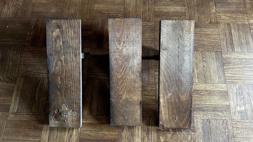 Drewniane półki wiszące rustykalne