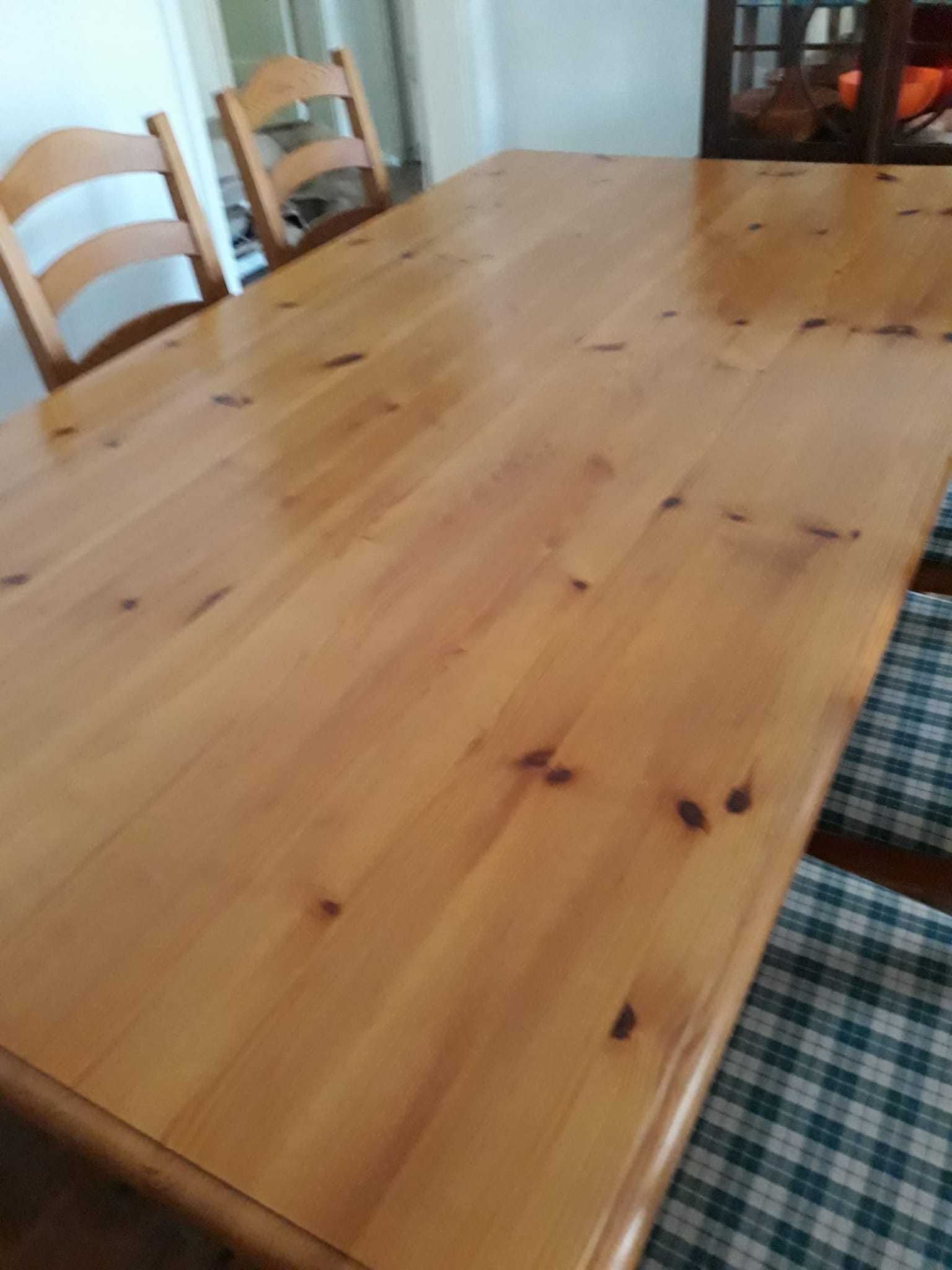 Mesa de jantar sala grande madeira maciça