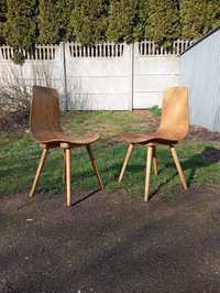 Krzesła designerskie patyczaki lata 60 wersja stolarska PRL rzadkość