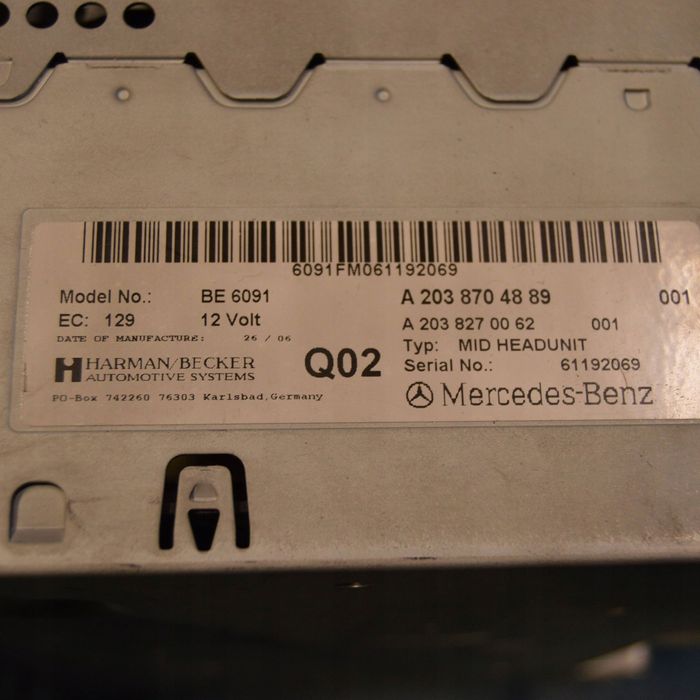 mercedes-benz w203 lift kombi panel radio odtwarzacz cd dvd gps a20387