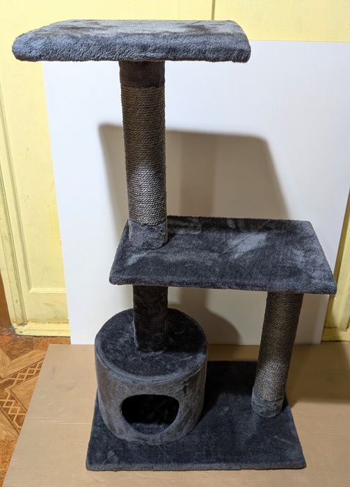 Erebus Drapak dla Kota Ciemnoszary 58x38x103,5cm ŚREDNIEJ WIELKOŚCI