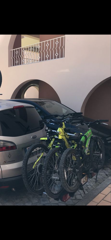 Suporte porta 3 bicicletas bola reboque