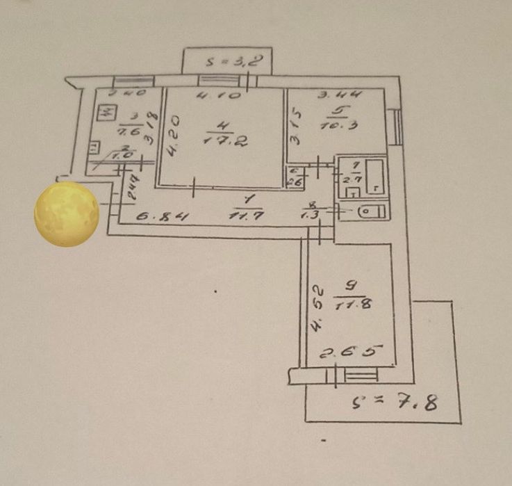 Продаж 3к квартири в цегляному будинку на 3 поверсі