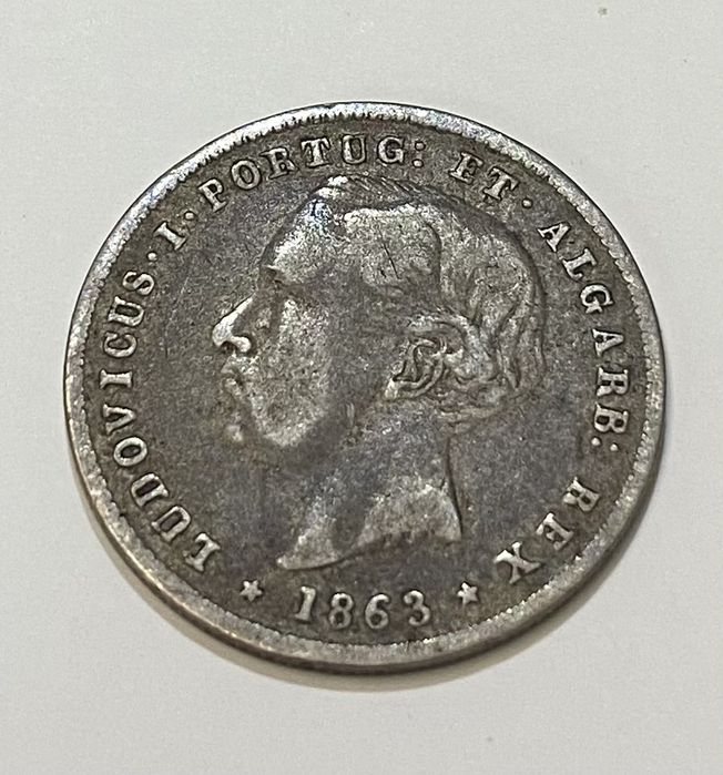 Moeda 200 Reis D LUIS I - 1863