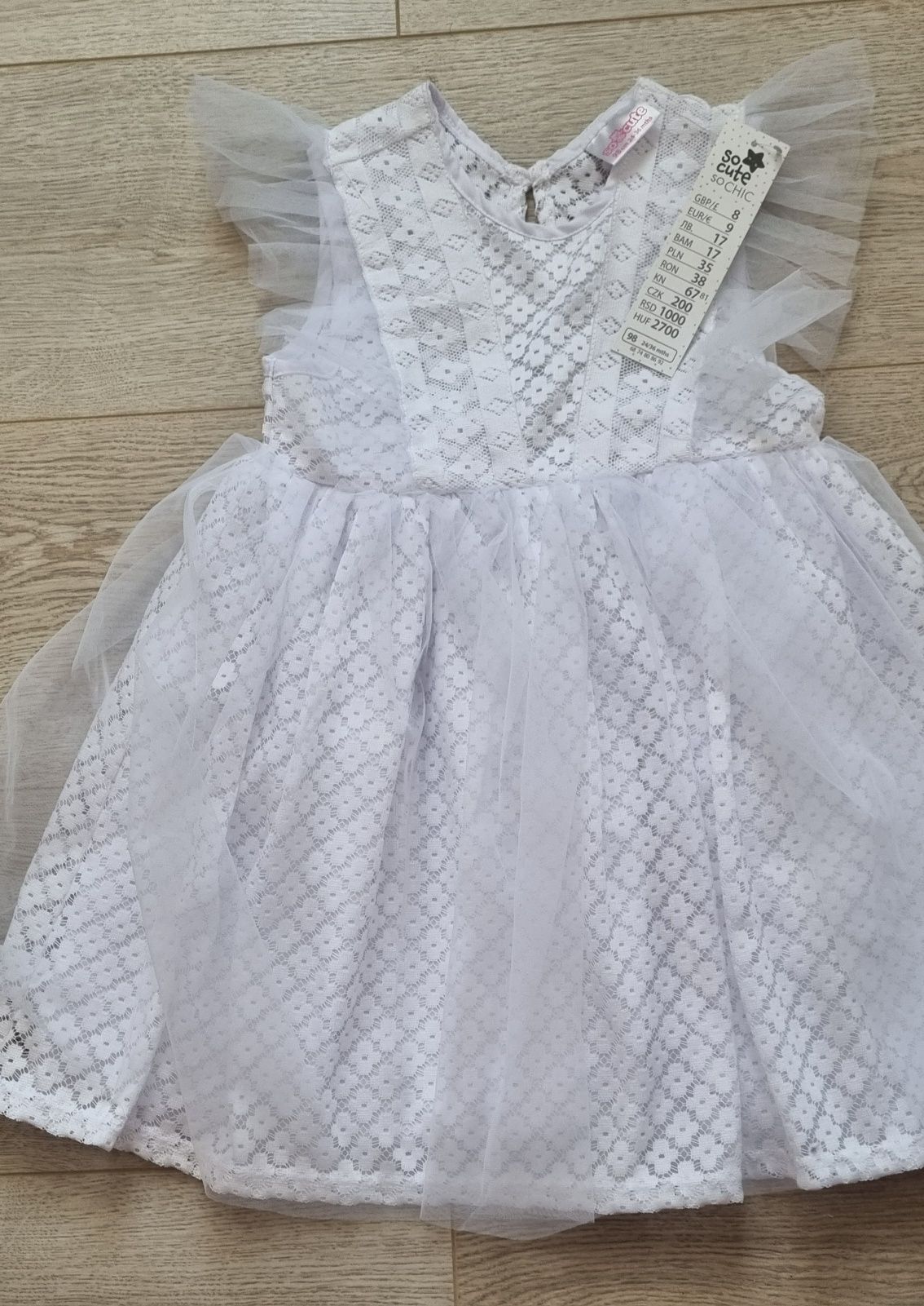 Nowa sukienka biała r 98