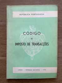 Código do Imposto de Transações - 1972 (portes grátis)