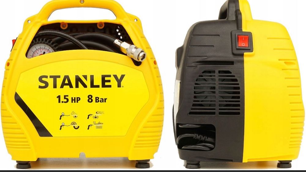 STANLEY Kompresor Bezolejowy 8 Bar 1100 W Sprężarka + Zestaw
