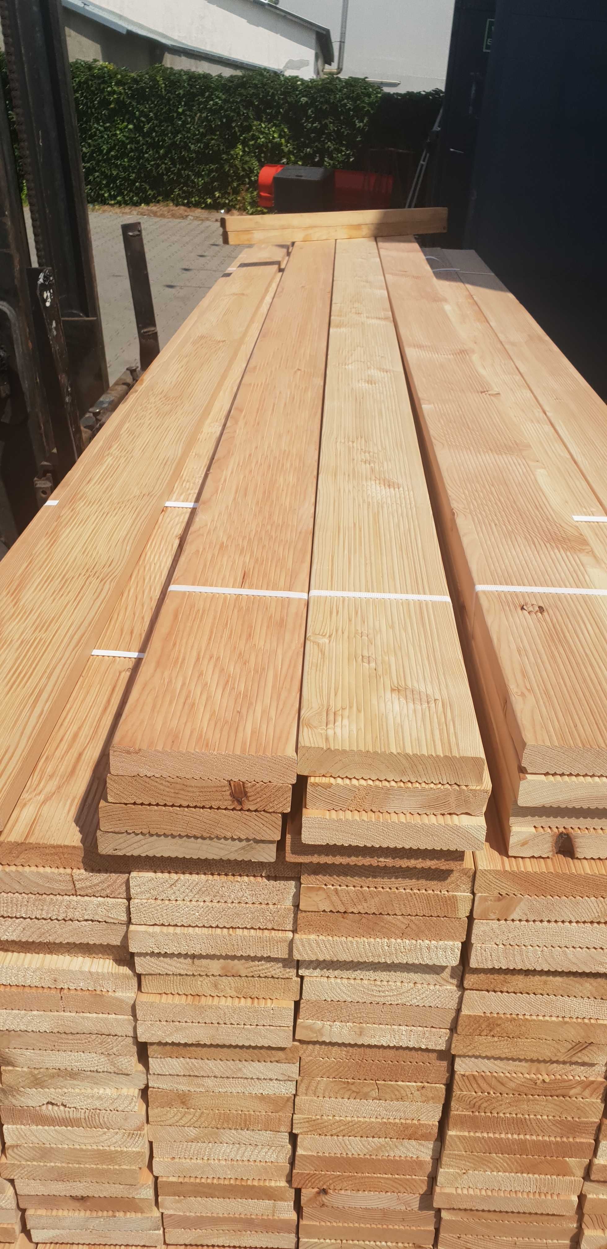 Deski Modrzew europejski 28x145 ryflowany