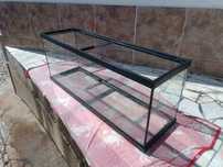Aquário 120L - usado - com tampa de vidro