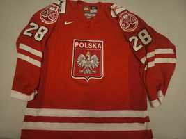 Oryginalna meczowa (game-worn) bluza hokejowa Polska MŚ ELITY 2002