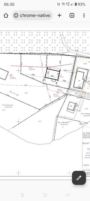 Działka 14,2 ar, projekt "FINA", dom 91 M2, prąd, wod.kan, internet