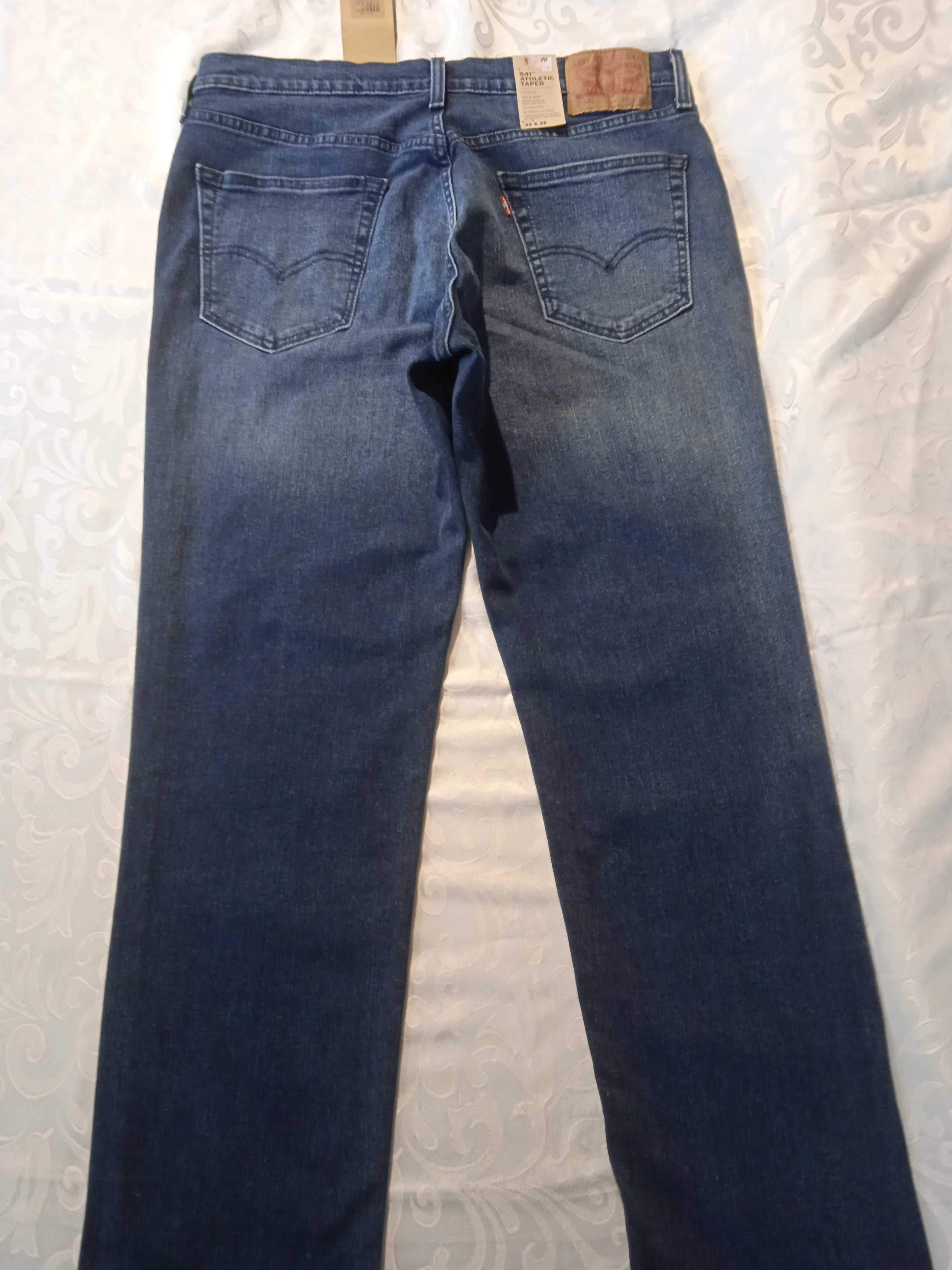 Levis 541 Athetic Taper Nowe granatowe spodnie jeansy W33 L32