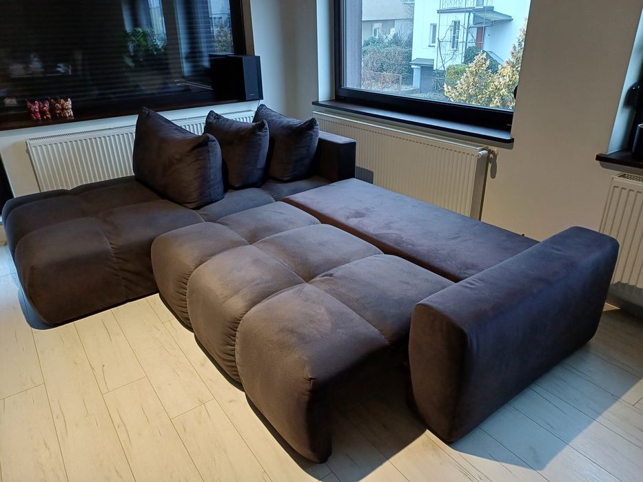 Wygodny narożnik z funkcją spania w rewelacyjnej cenie