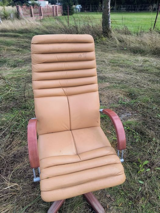 Fotel skórzany odchylany