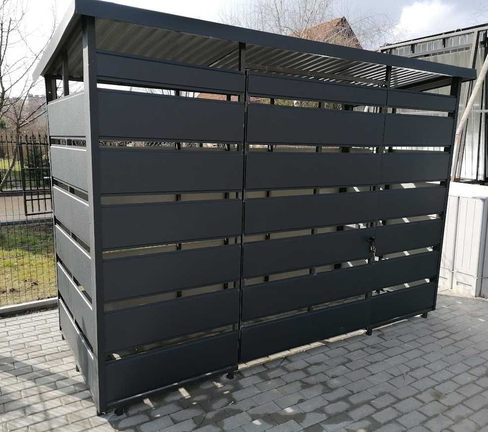 Wiata Śmietnikowa Panelowa w Dowolnym Wymiarze i Kolorze