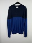 Granatowy sweter męski z wełny Merino z kaszmirem KIN rozmiar M fit L