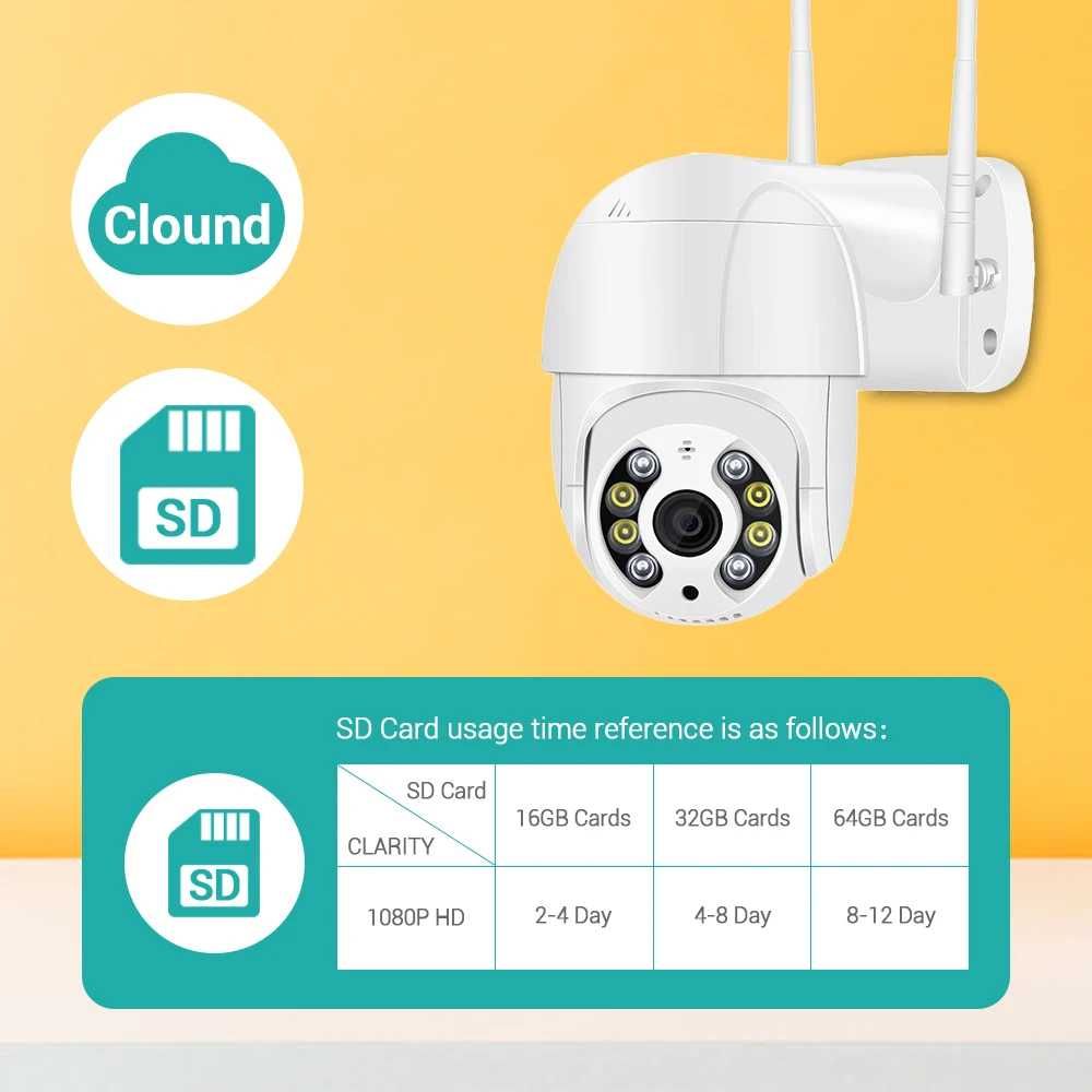 Камера 5MP Wi-Fi IP відеоспостереження PTZ з нічним баченням + ICSee