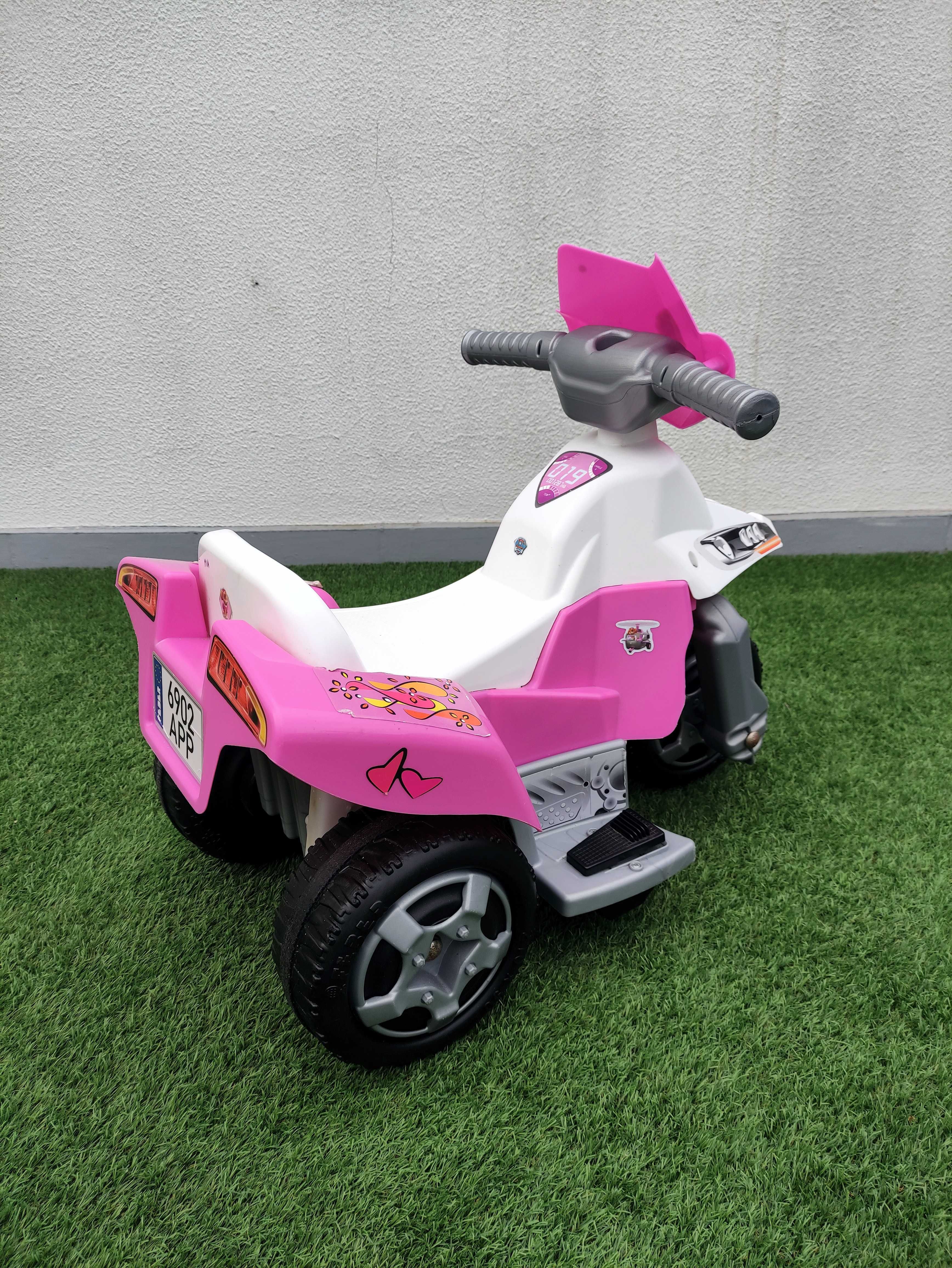 Moto elétrica criança rosa