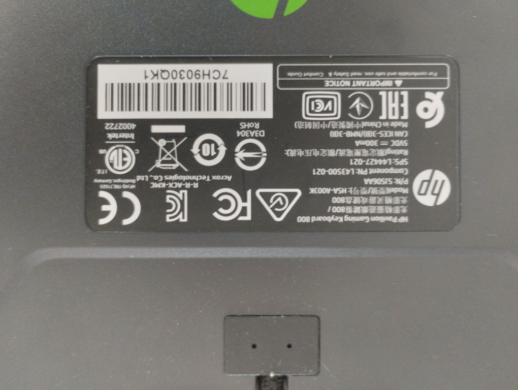 Klawiatura mechaniczna HP Pavilion Gaming 800 Czarny