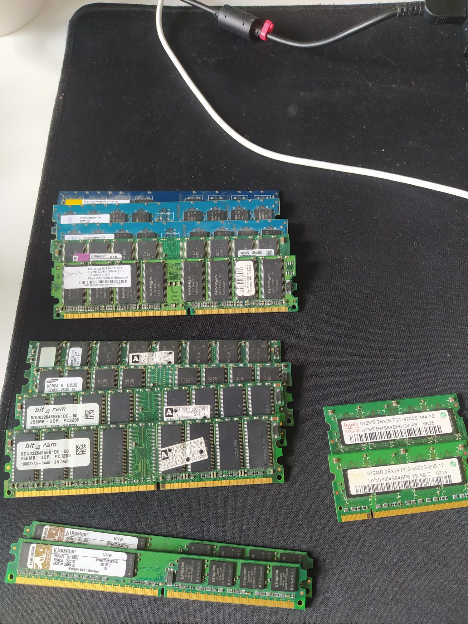 Zestaw ram 521MB DDR 3 i DDR 2