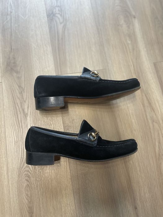 Vintage buty loafersy mokasyny Gucci z lat 80s 90s