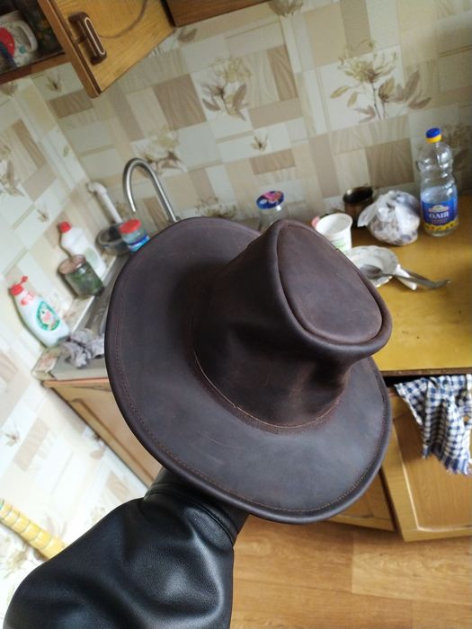 Шляпа ковбойська шкіряна Army Tex, шкіра буйвола 56CM