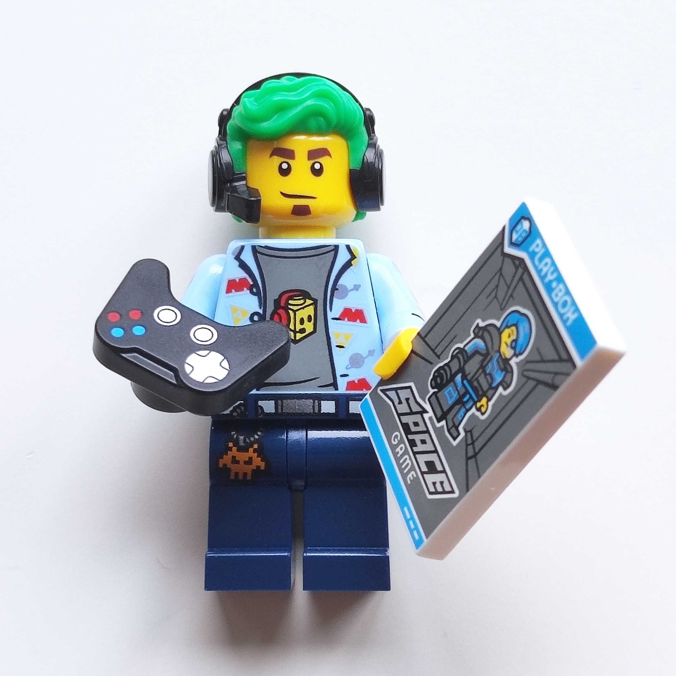Lego Minifigurka col19-1 Video Game Champ/Mistrz gier wideo