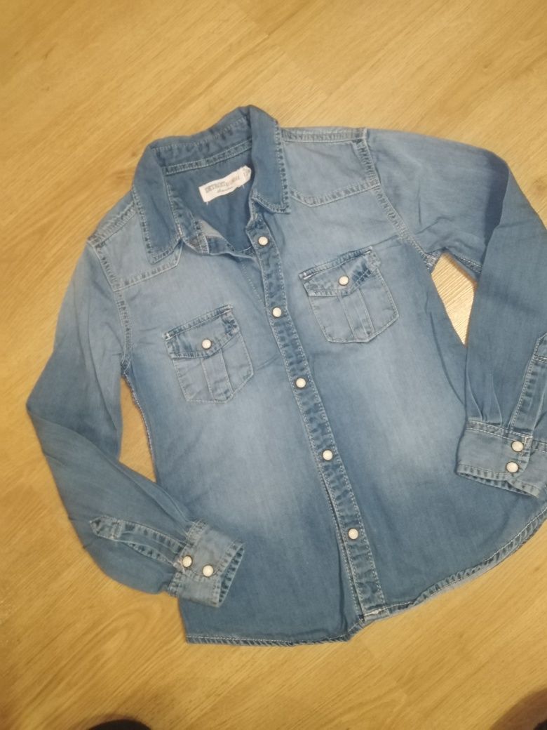 Koszula 128 Lindex jeansowa dzinsowa
