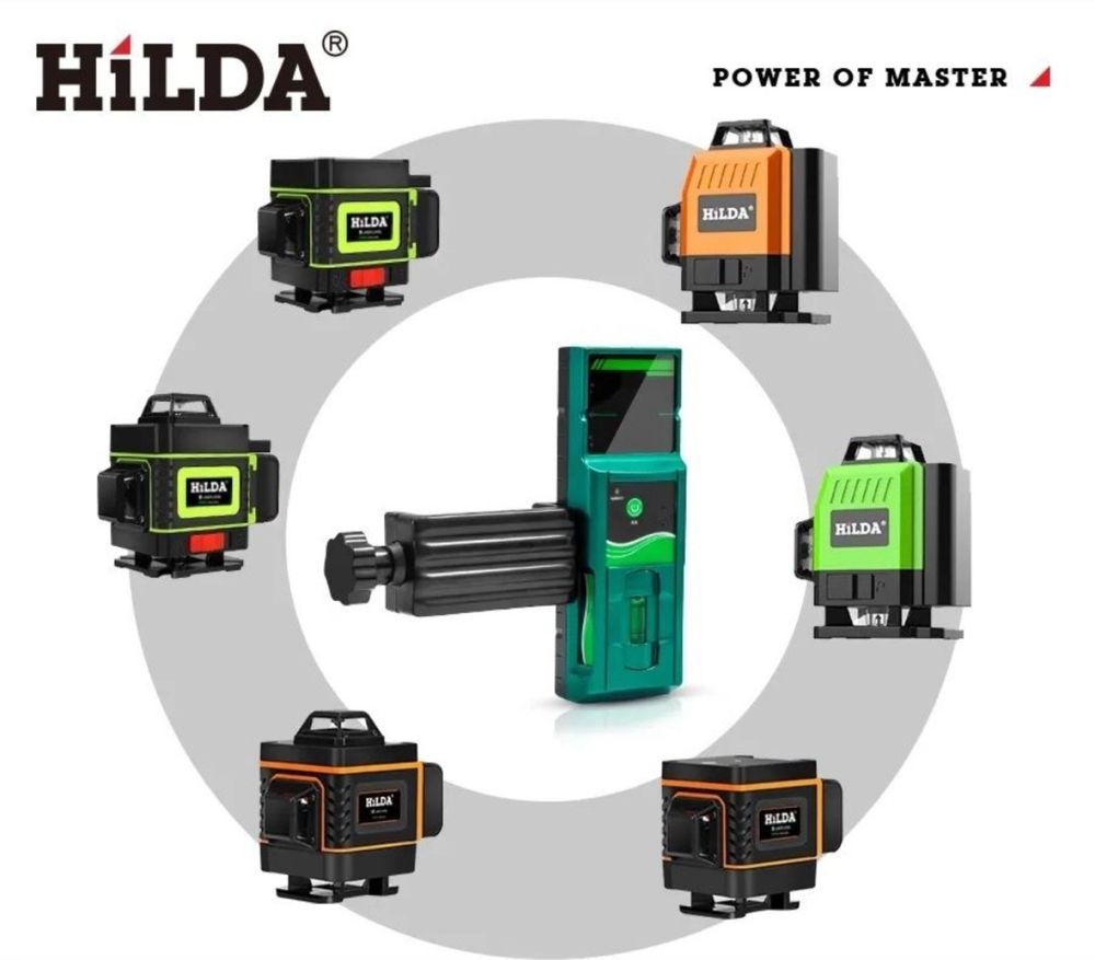 Приймач для лазерного рівня Hilda 4D зелений луч