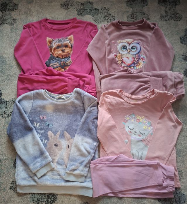 Zestaw paczka ubranek dla dziewczynki 122 128