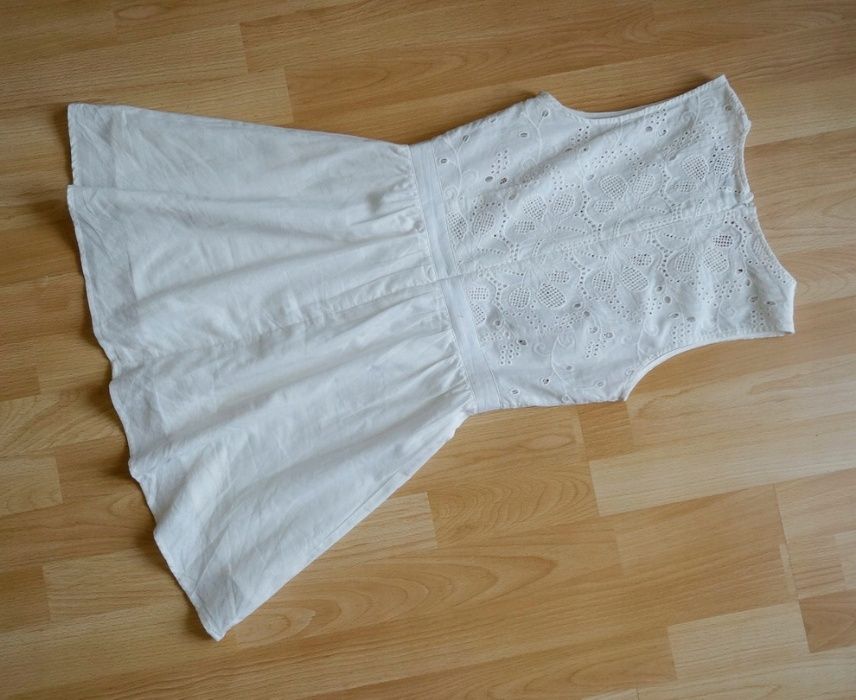 GLAMOROUS biała sukienka ażurowa 34/XS