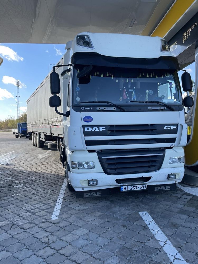 Тягач Фура та причеп тент DAF FT CF 85 автопоїзд тент 2009 Євро 5