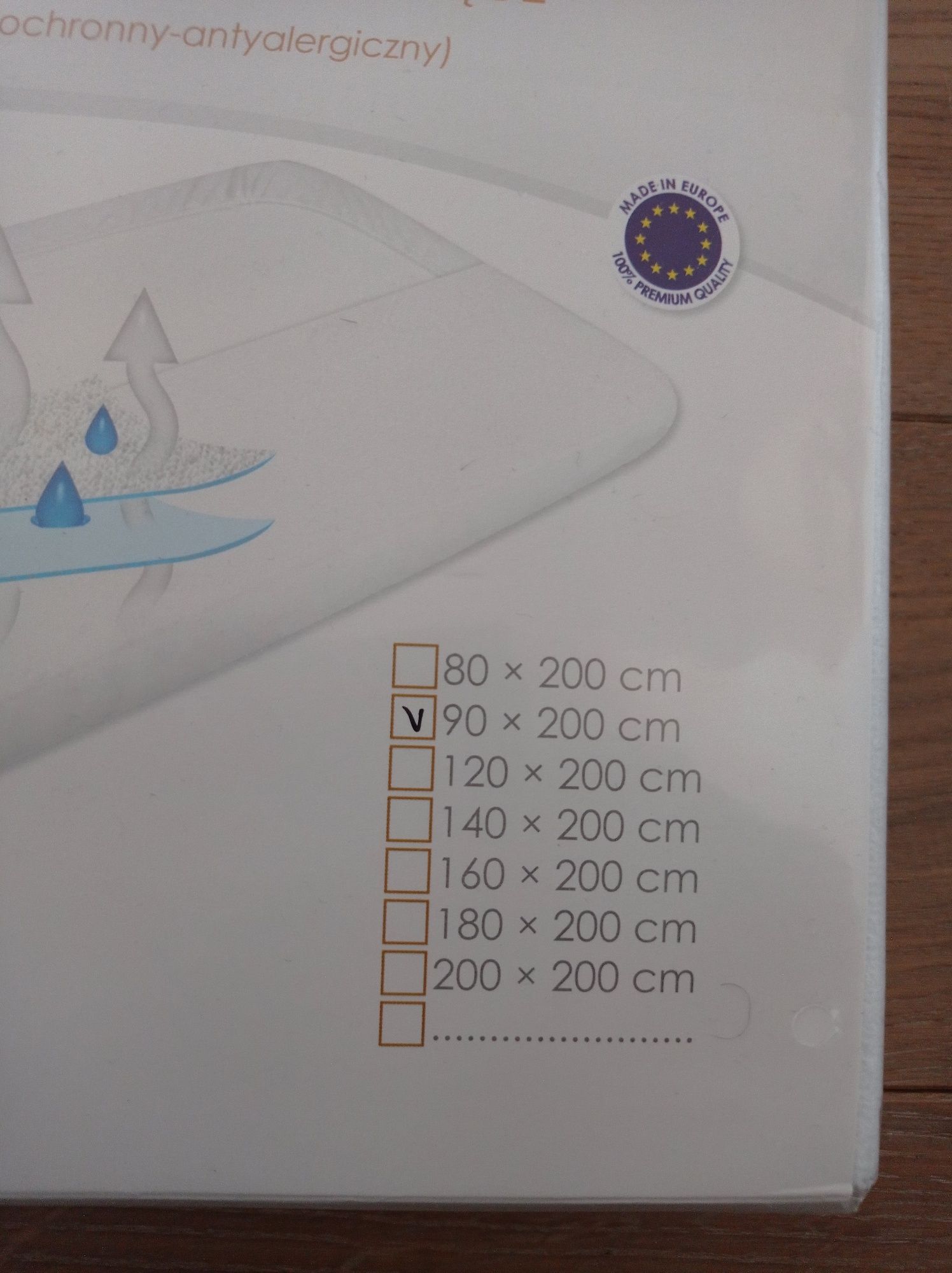 MATEX Prześcieradło nieprzemakalne 90x200 białe frotte NOWE