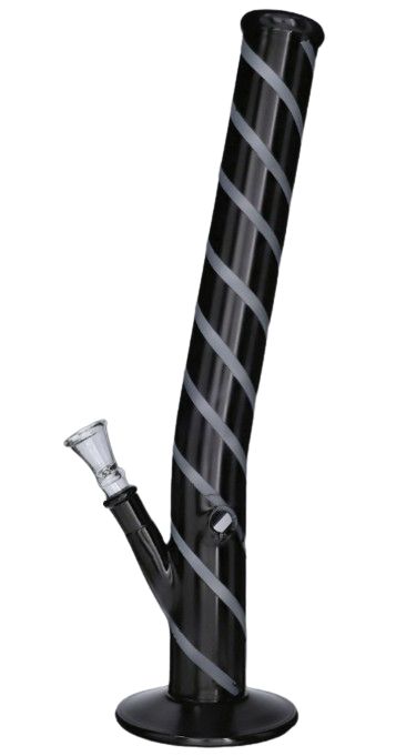Szklane Bongo Wysokie 45 cm z Paskami - Chillout, Przezroczyste