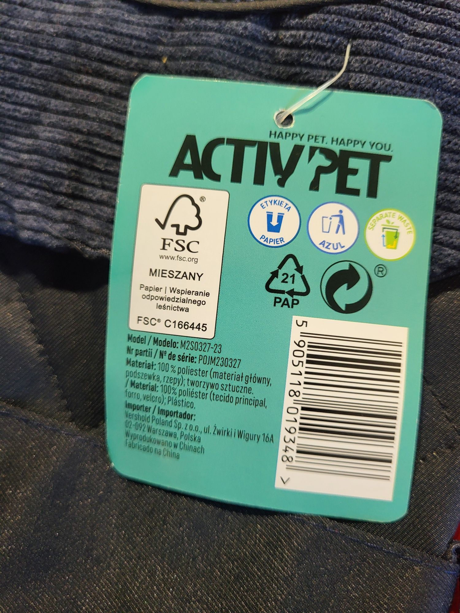 2 szt. Ubranko dla psa S dl. 25 cm Activ pets