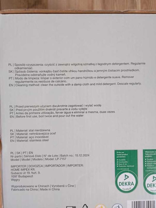 Czajnik z gwizdkiem szary 2l