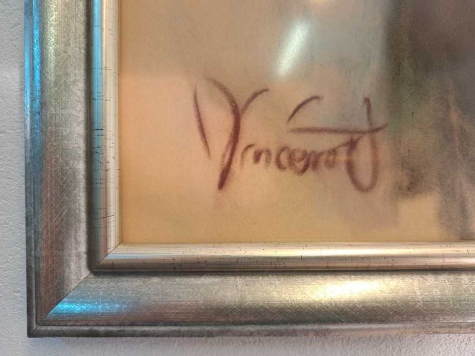 Obraz pastele na papierze w ramie, kobieta Seniorita tancerka flamenco