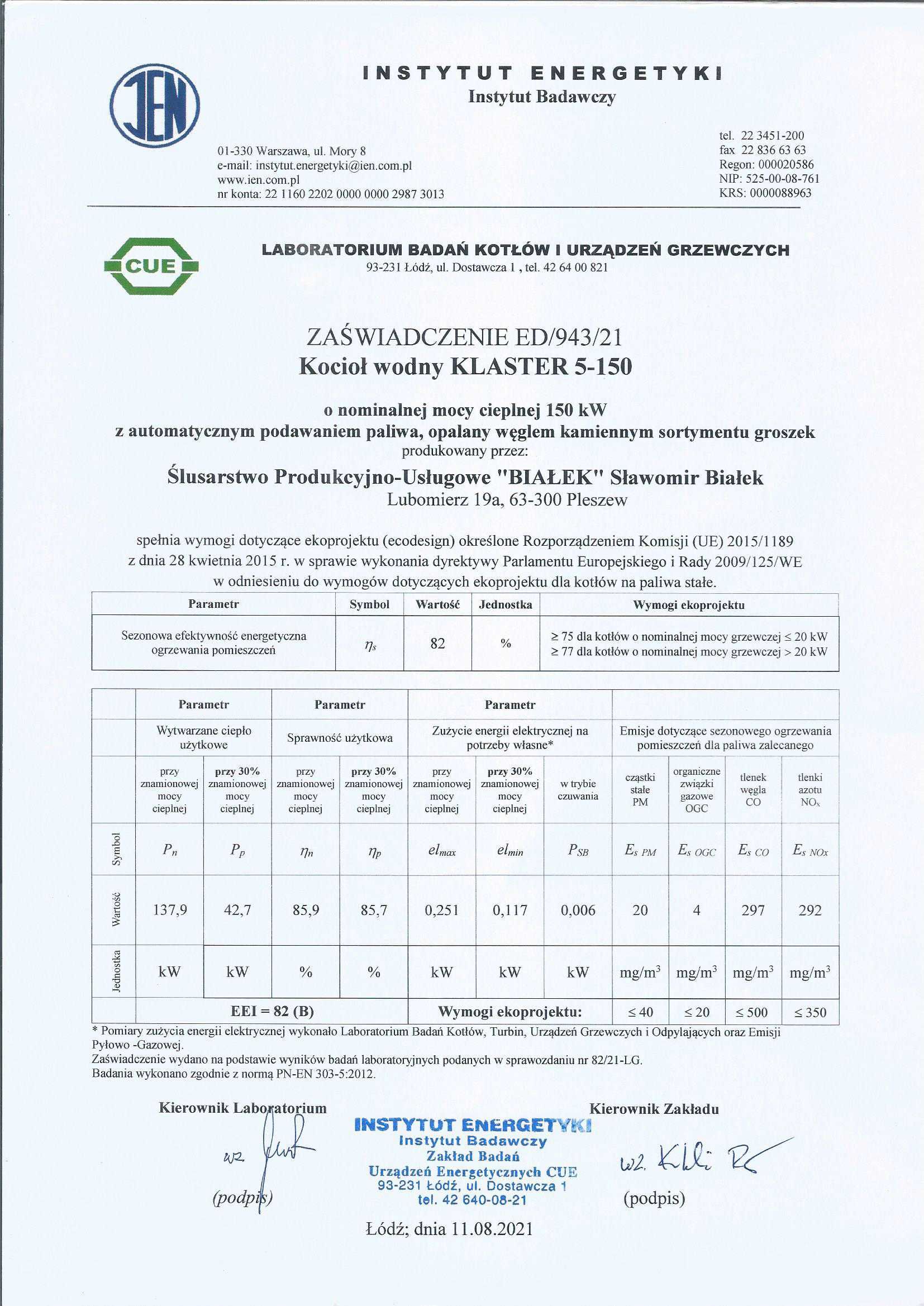 Kocioł PIEC z podajnikiem na Ekogroszek 150KW 5 klasa ECODESIGN