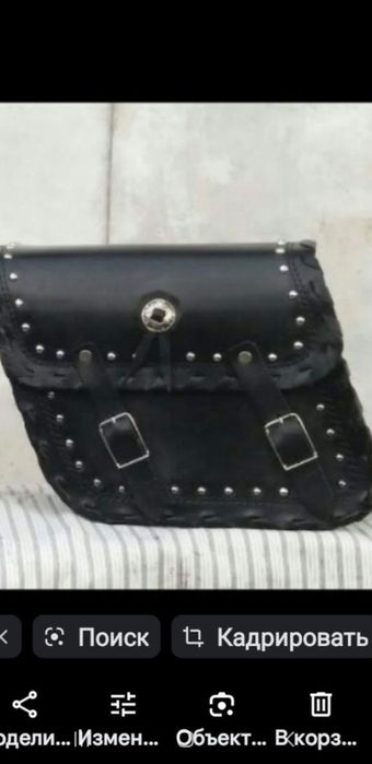 Мото кофр  кожанный