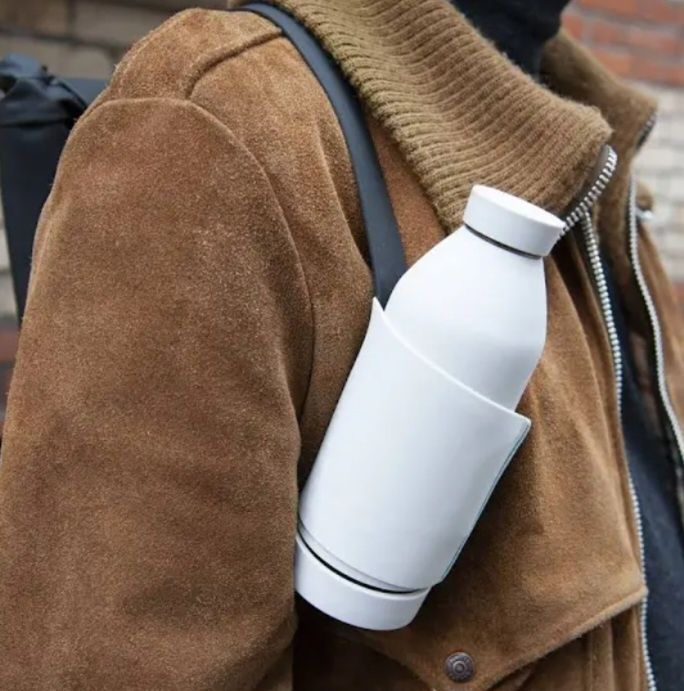 Nowoczesny design Szklana butelka Closca 420ml nowa jasny popiel