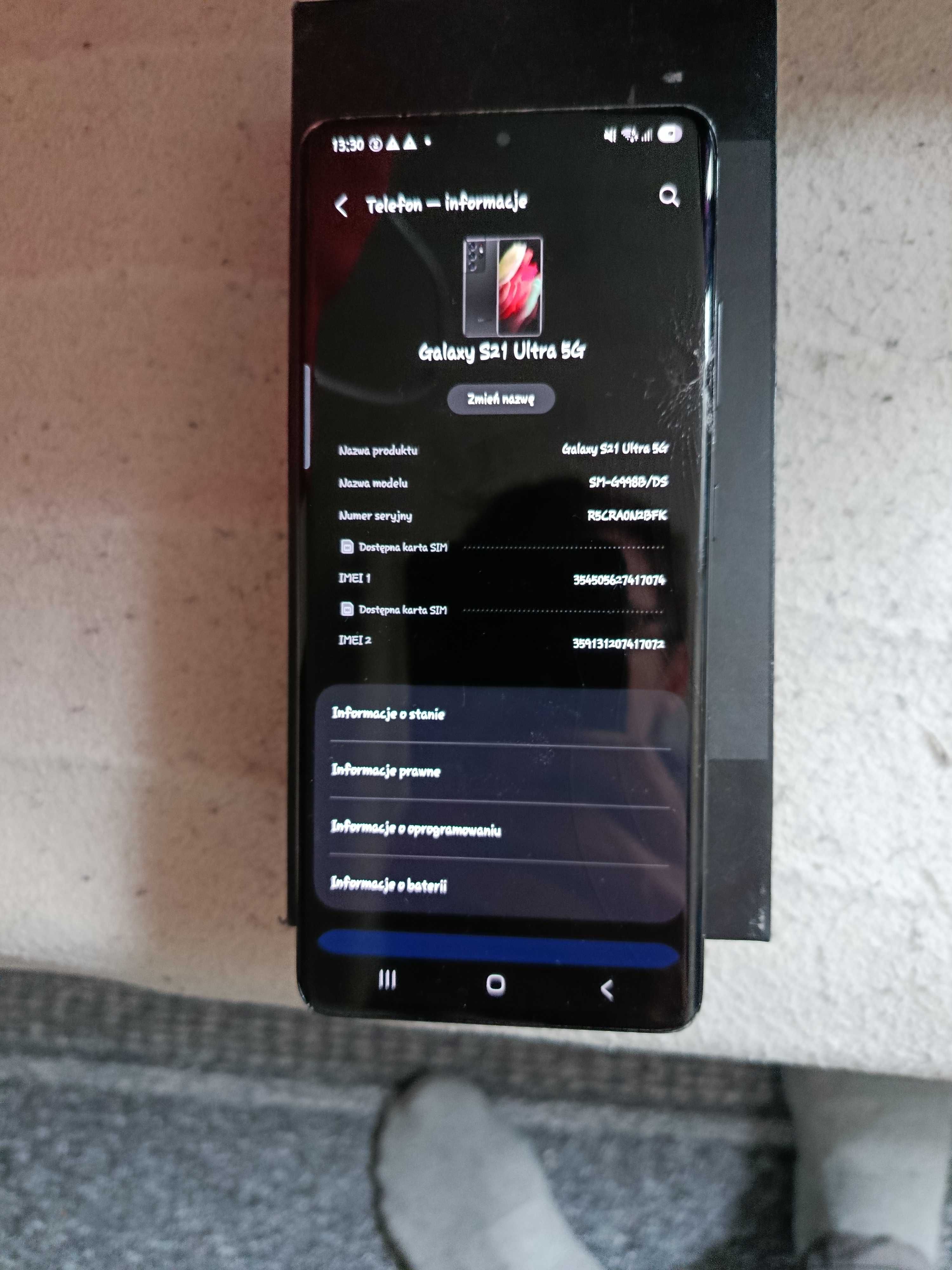 Galaxy s21 ultra 12gb Uszkodzony