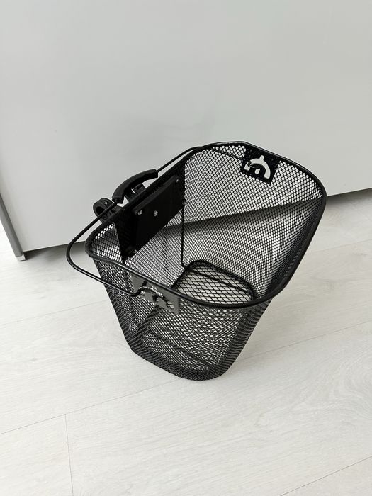 nowy kosz przedni na rower metalowy czarny koszyk do roweru miejskiego