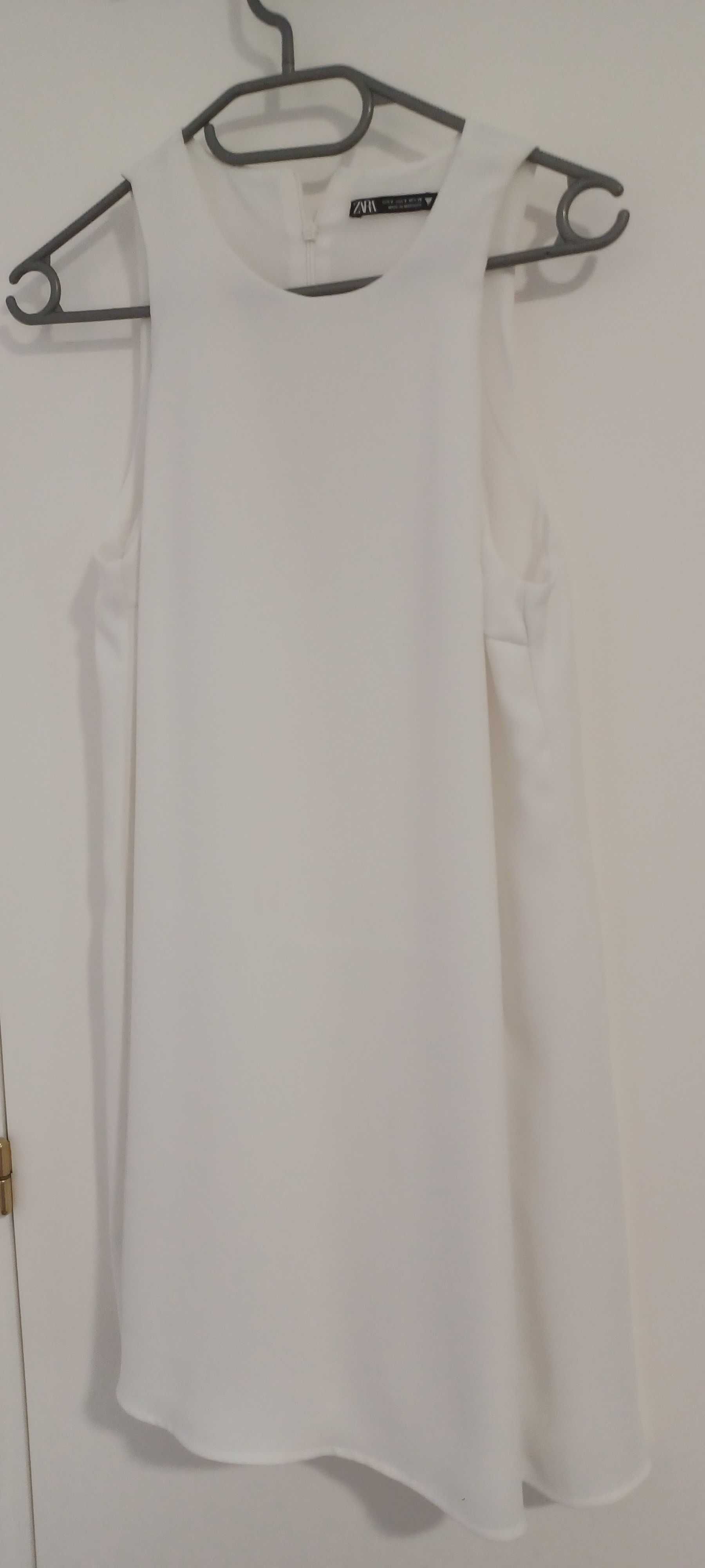 Vestido Calção - Zara - Branco - Mulher - S - Como Novo