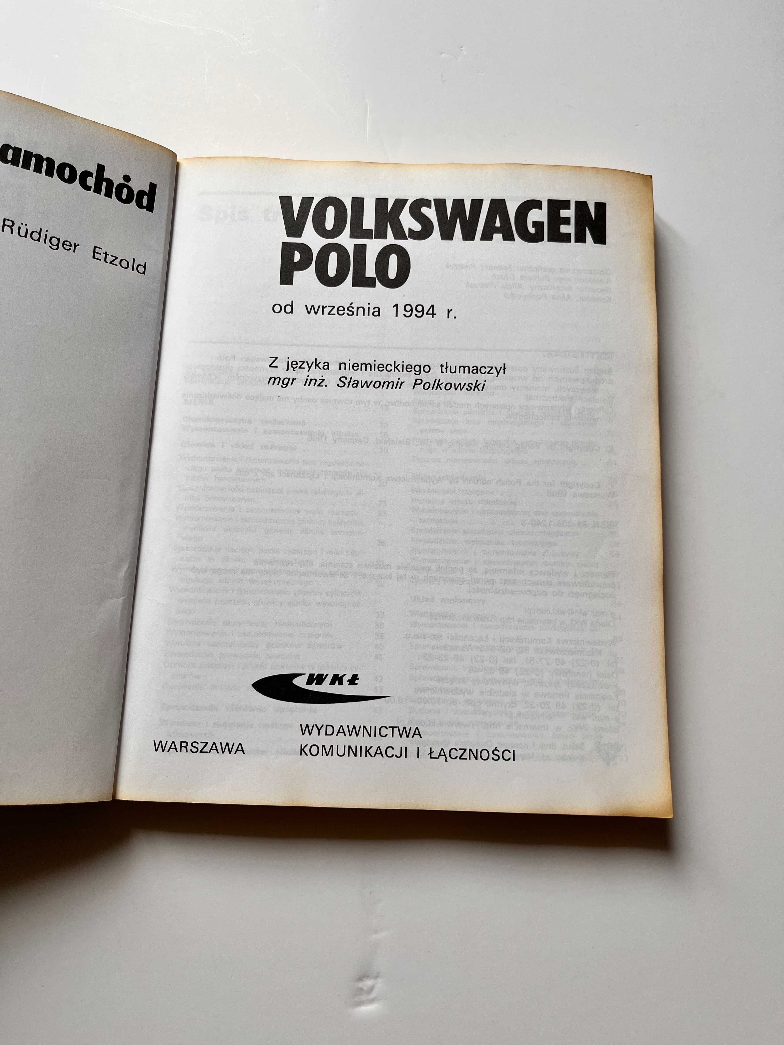 Volkswagen POLO H. R. Etzold "Sam naprawiam samochód"