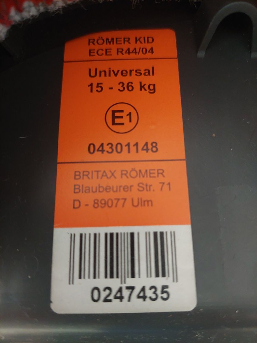 Fotelik samochodowy Romer Kid 15-36kg