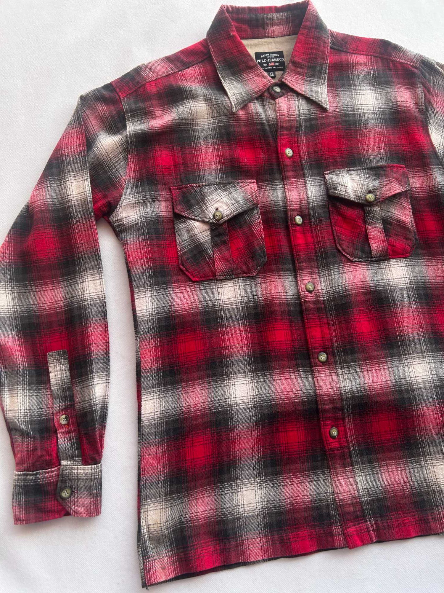 Ralph Lauren _ Flanelowa koszula w kratę XL _ 100% bawełna